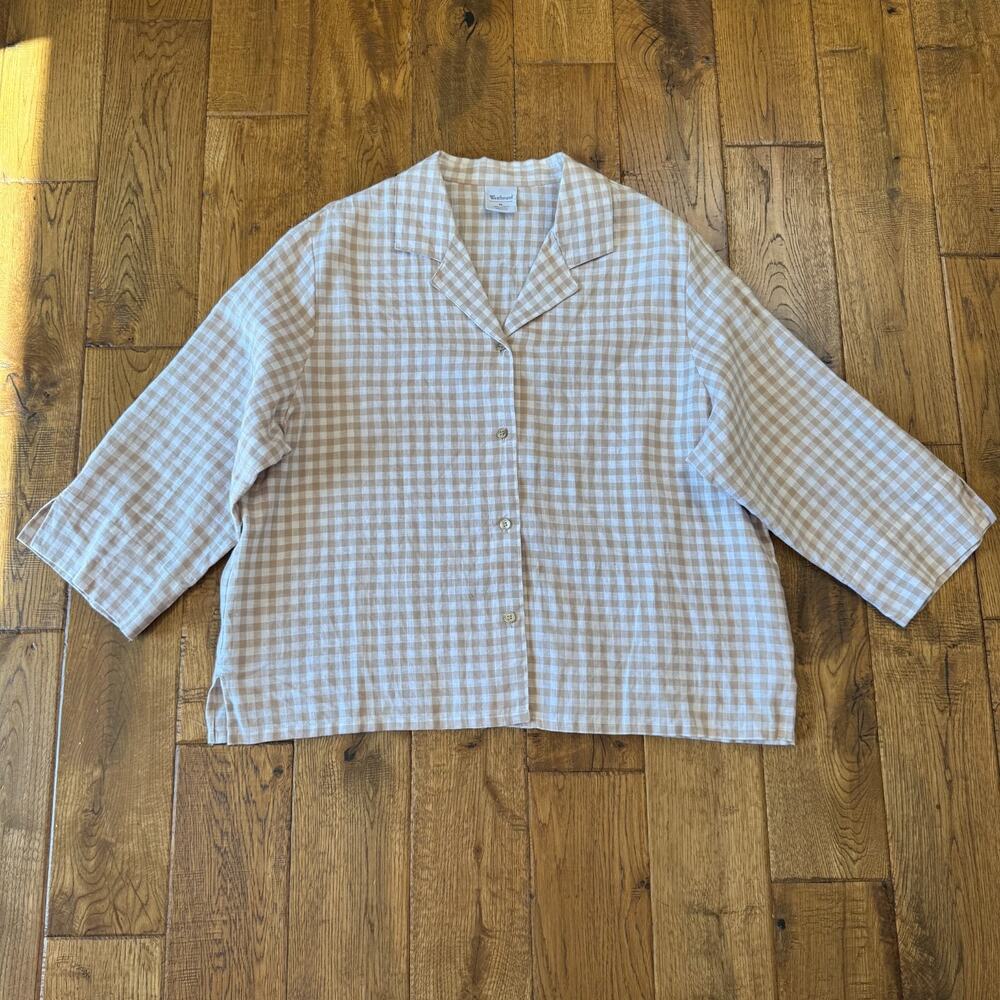 Westbound 100% Linen Button Up Shirt Womens XL with Linen Blend Capri Pants L - Picture 10 of 14